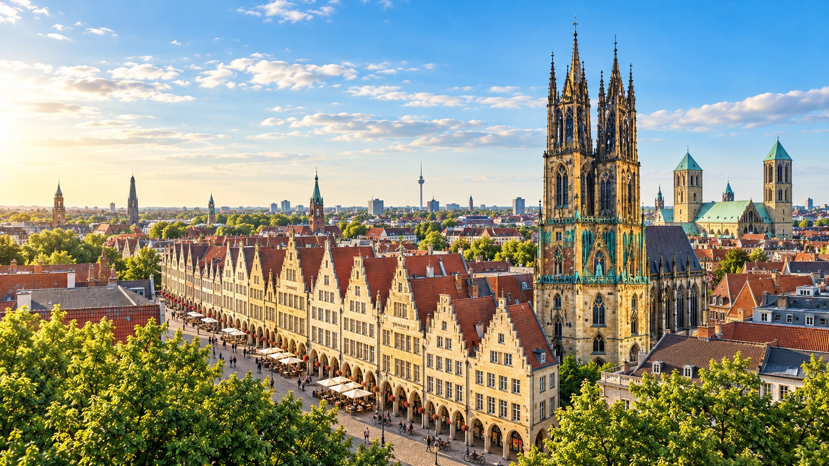 Münster mit historischer Skyline