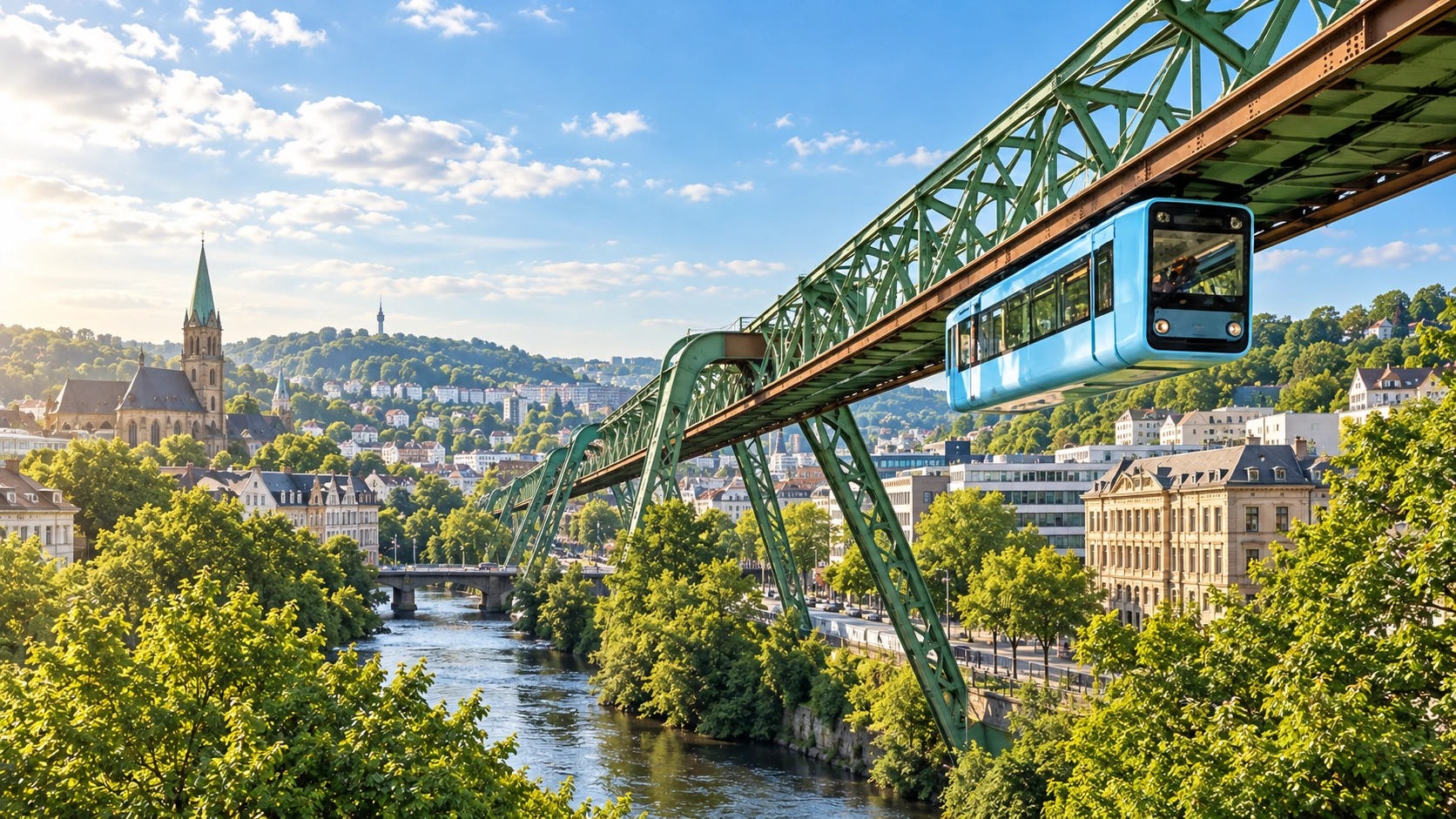 Wuppertal mit Schwebebahn
